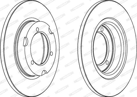 Ferodo DDF024 - Спирачен диск vvparts.bg