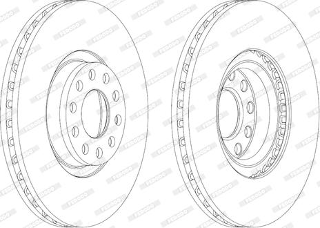 Ferodo DDF1983C - Спирачен диск vvparts.bg