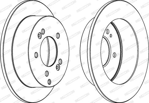 Ferodo DDF1447C - Спирачен диск vvparts.bg