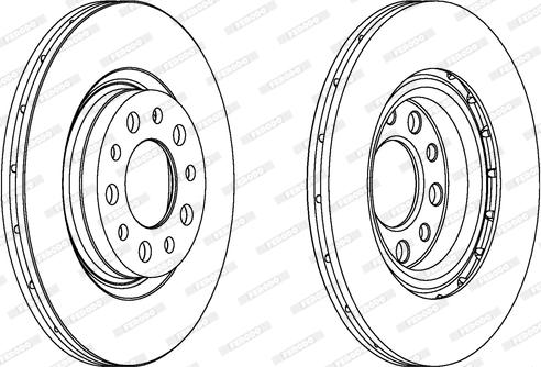 Ferodo DDF1454 - Спирачен диск vvparts.bg