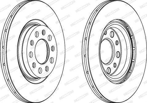 Ferodo DDF1456 - Спирачен диск vvparts.bg