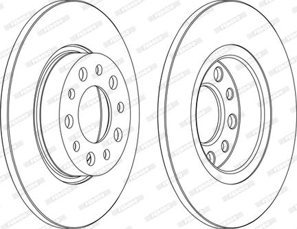 Ferodo DDF1450C - Спирачен диск vvparts.bg