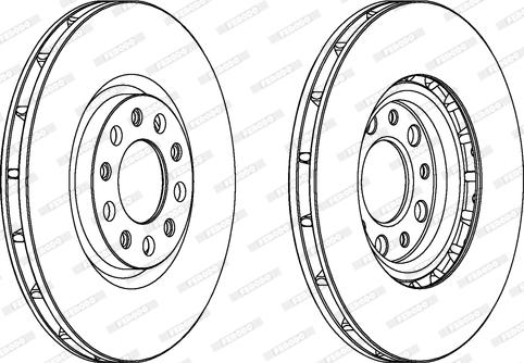 Ferodo DDF145-1 - Спирачен диск vvparts.bg