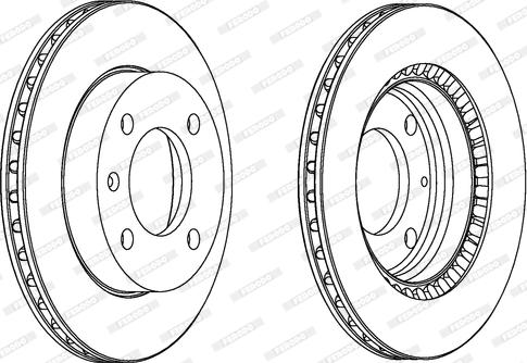 Ferodo DDF145 - Спирачен диск vvparts.bg