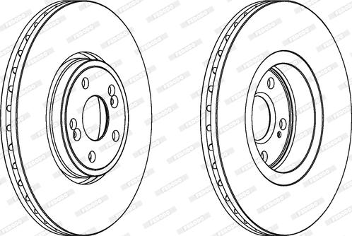 Ferodo DDF1405C-1 - Спирачен диск vvparts.bg