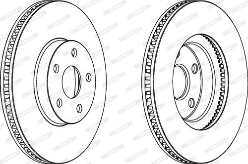 Ferodo DDF1484C - Спирачен диск vvparts.bg