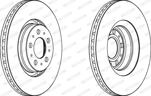 Ferodo DDF1426C - Спирачен диск vvparts.bg