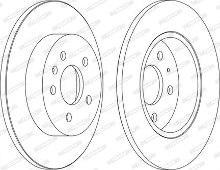 Ferodo DDF1423C-D - Спирачен диск vvparts.bg