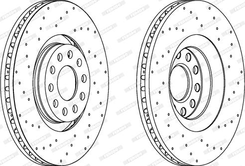 Ferodo DDF1422 - Спирачен диск vvparts.bg