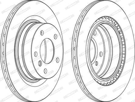 Ferodo DDF1549C-D - Спирачен диск vvparts.bg