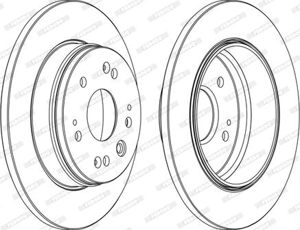 Ferodo DDF1540C - Спирачен диск vvparts.bg