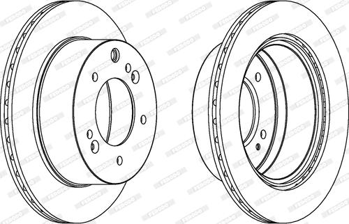 Ferodo DDF1543C-1 - Спирачен диск vvparts.bg