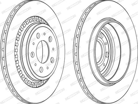 Ferodo DDF1551C-D - Спирачен диск vvparts.bg