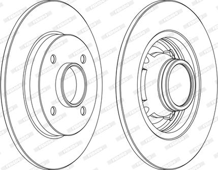 Ferodo DDF1564P-D - Спирачен диск vvparts.bg