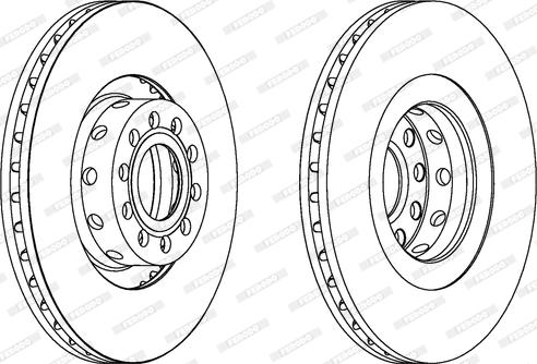 Ferodo DDF1563C - Спирачен диск vvparts.bg