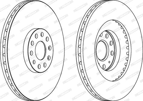 Ferodo DDF1504C-1 - Спирачен диск vvparts.bg