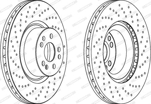 Ferodo DDF1586C - Спирачен диск vvparts.bg