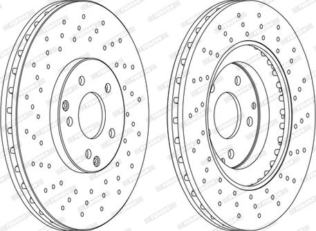 Ferodo DDF1582DC-1-D - Спирачен диск vvparts.bg