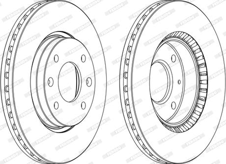 Ferodo DDF1522P-D - Спирачен диск vvparts.bg