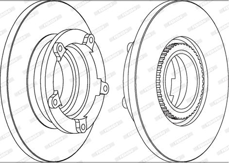 Ferodo DDF1573-1 - Спирачен диск vvparts.bg