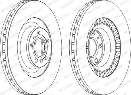 Ferodo DDF1572C-1-D - Спирачен диск vvparts.bg