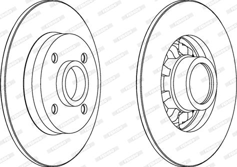 Ferodo DDF1696C - Спирачен диск vvparts.bg