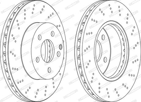 Ferodo DDF1693C-1-D - Спирачен диск vvparts.bg