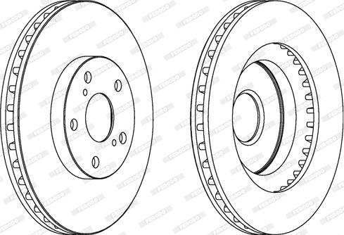 Ferodo DDF1646C - Спирачен диск vvparts.bg