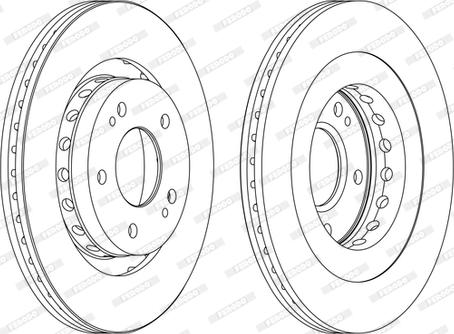 Ferodo DDF1642P-1-D - Спирачен диск vvparts.bg