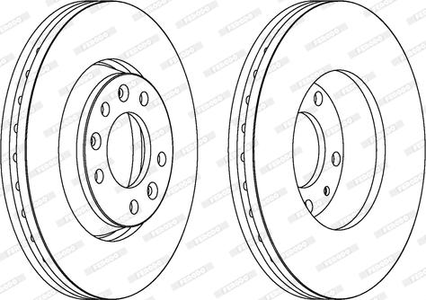 Ferodo DDF1601C - Спирачен диск vvparts.bg