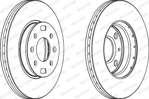 Ferodo DDF1603C - Спирачен диск vvparts.bg