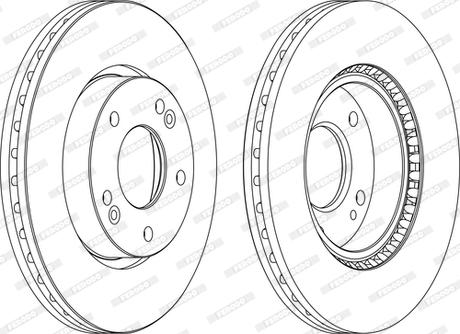 Ferodo DDF1619P-D - Спирачен диск vvparts.bg