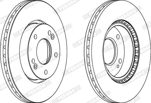 Ferodo DDF1619X - Спирачен диск vvparts.bg