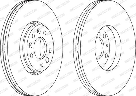 Ferodo DDF1615 - Спирачен диск vvparts.bg