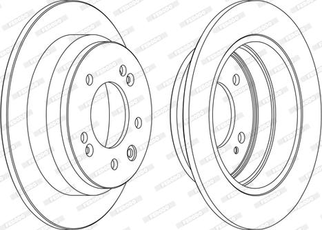 Ferodo DDF1618P-D - Спирачен диск vvparts.bg