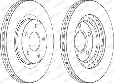 Ferodo DDF1624C-D - Спирачен диск vvparts.bg