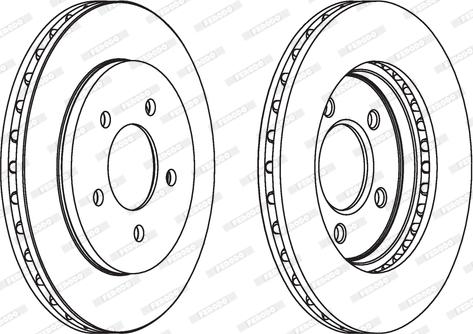 Ferodo DDF1058C - Спирачен диск vvparts.bg