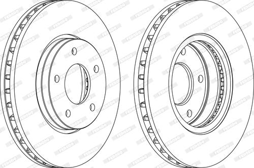 Ferodo DDF1069C - Спирачен диск vvparts.bg