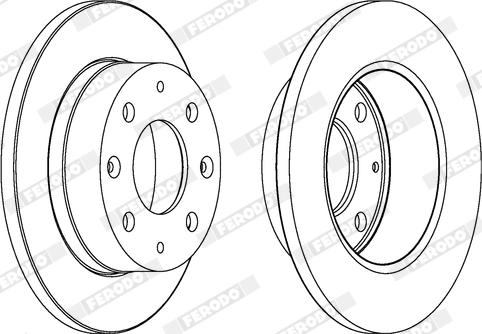 Ferodo DDF106X - Спирачен диск vvparts.bg