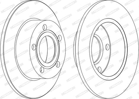 Ferodo DDF1033C - Спирачен диск vvparts.bg