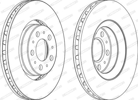 Ferodo DDF1078C-1-D - Спирачен диск vvparts.bg