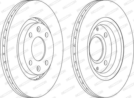 Ferodo DDF1140P-D - Спирачен диск vvparts.bg