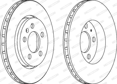 Ferodo DDF1154C - Спирачен диск vvparts.bg