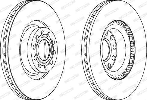 Ferodo DDF1150C - Спирачен диск vvparts.bg