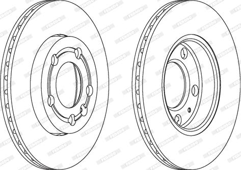 Ferodo DDF1164C - Спирачен диск vvparts.bg