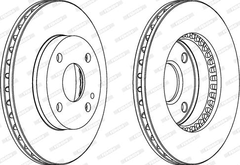 Ferodo DDF1104 - Спирачен диск vvparts.bg