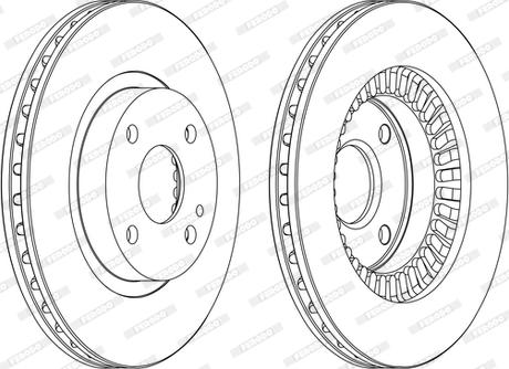 Ferodo DDF1105C - Спирачен диск vvparts.bg