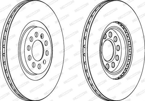 Ferodo DDF1118C - Спирачен диск vvparts.bg