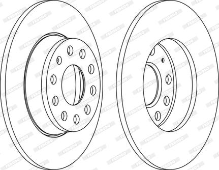 Ferodo DDF1895C-D - Спирачен диск vvparts.bg