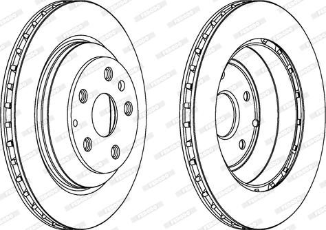 Ferodo DDF1855C-1 - Спирачен диск vvparts.bg